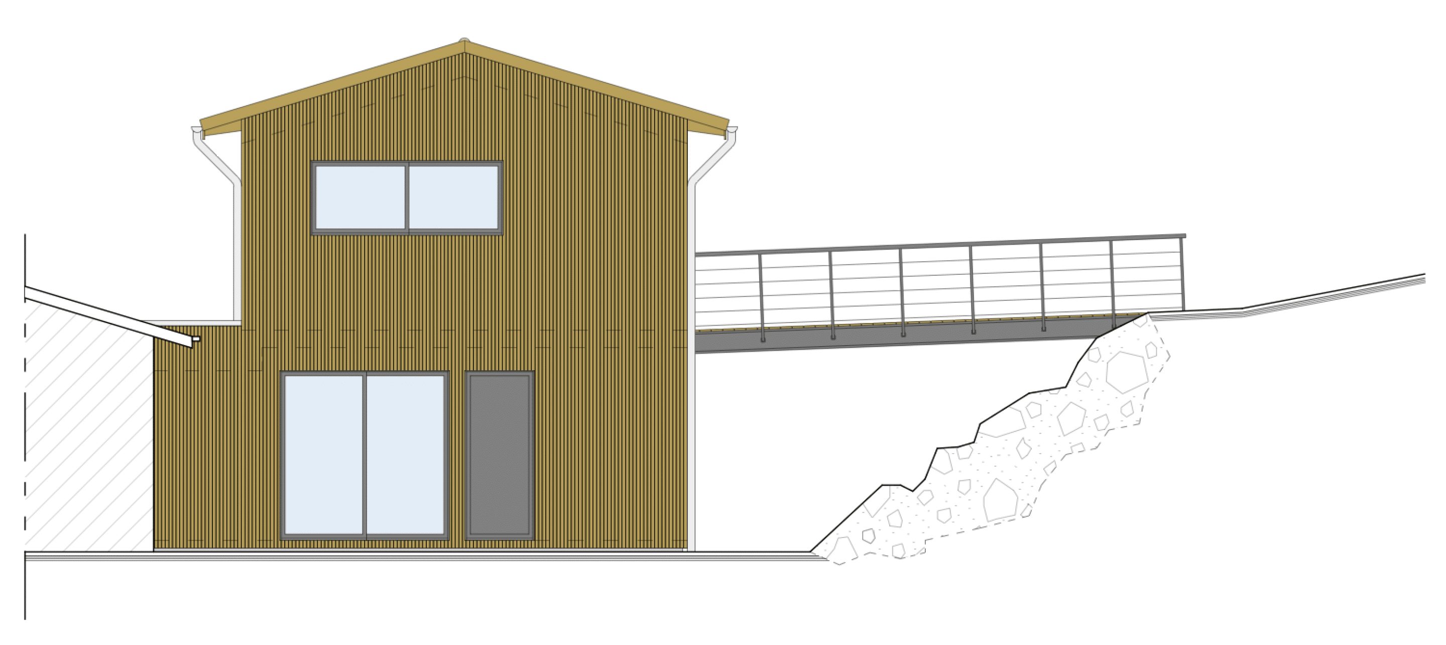 lacanau-extension-facade Extension La passerelle Lacanau insertion