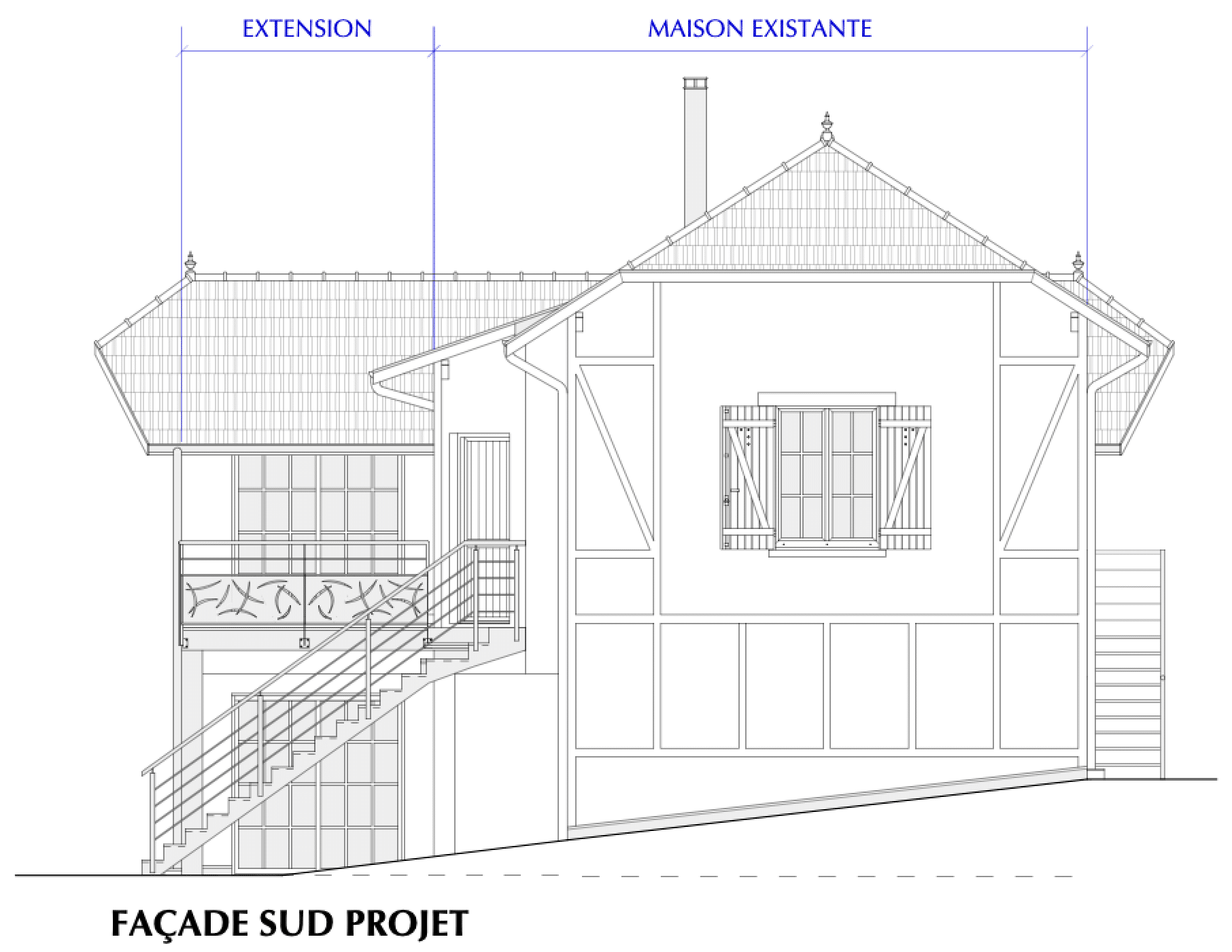 Rénovation et extension Vue sur l'océan Lacanau