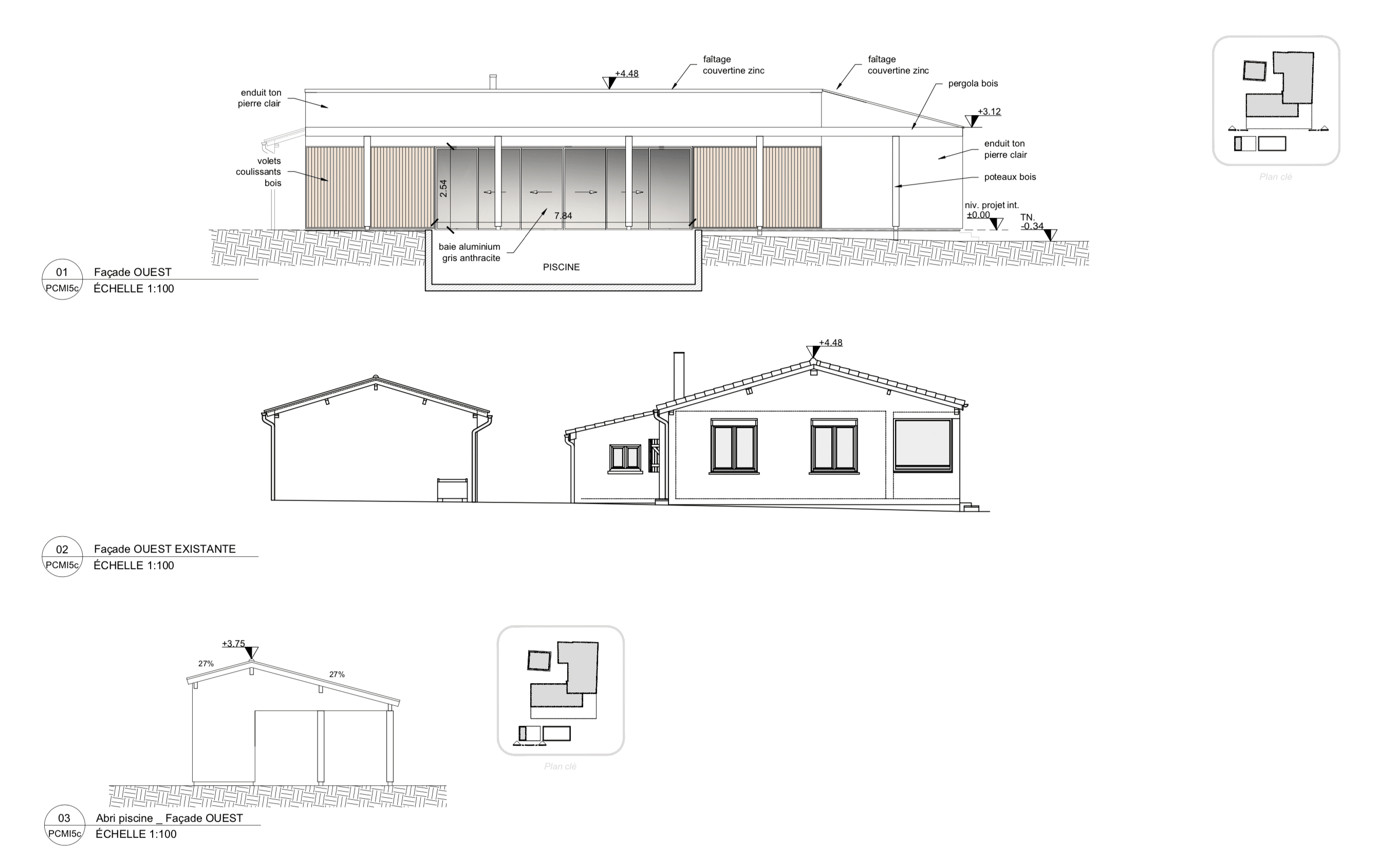 lacanau-extension-chalet-facades Restructuration et extension d'une maison Moulis-en-Médoc - Façade Ouest