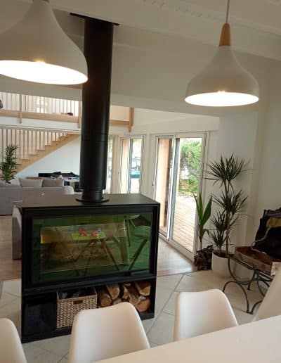 Rénovation et extension Face au lac Lacanau Le Moutchic Baïnasses